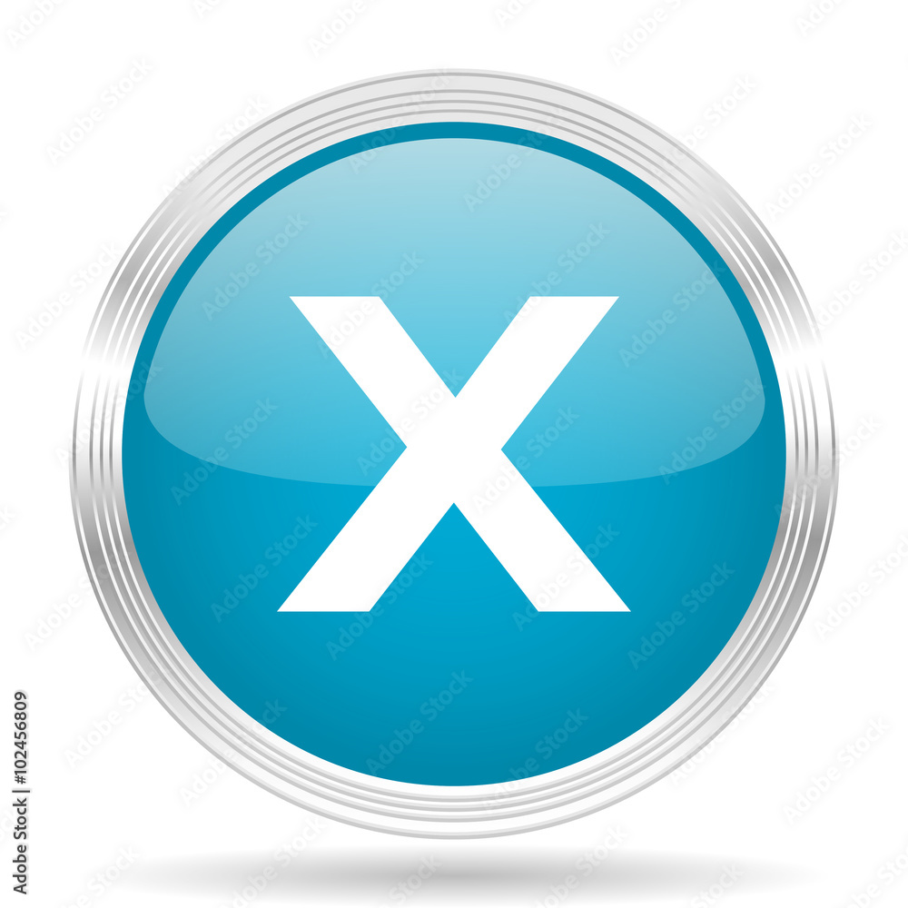 cancel blue glossy metallic circle modern web icon on white background cancel blue glossy metallic circle modern web icon on white background