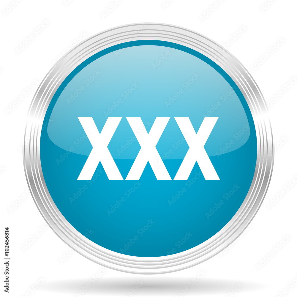 xxx blue glossy metallic circle modern web icon on white background Stock  Illustration | Adobe Stock