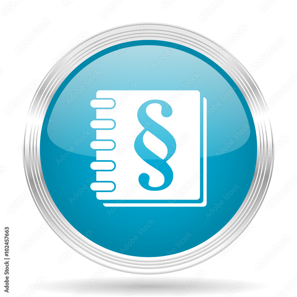 law blue glossy metallic circle modern web icon on white background law blue glossy metallic circle modern web icon on white background