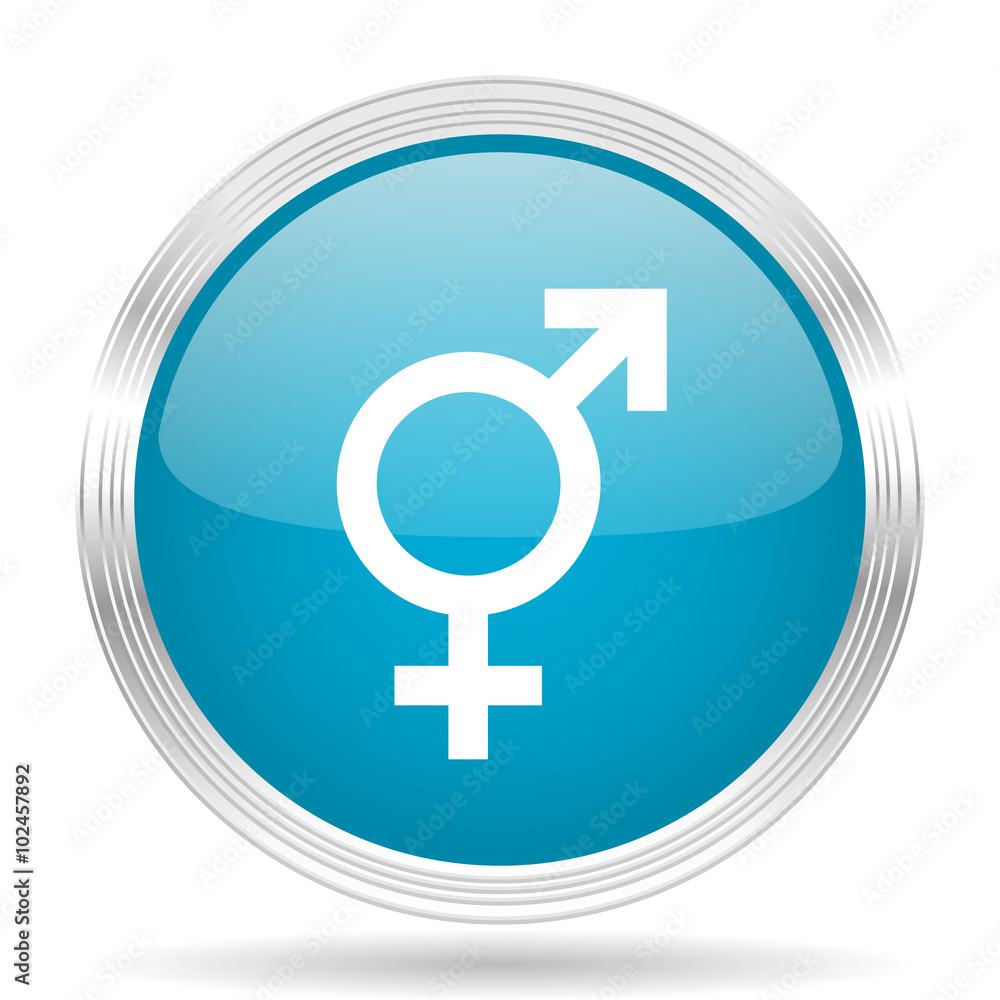 sex blue glossy metallic circle modern web icon on white background sex blue glossy metallic circle modern web icon on white background