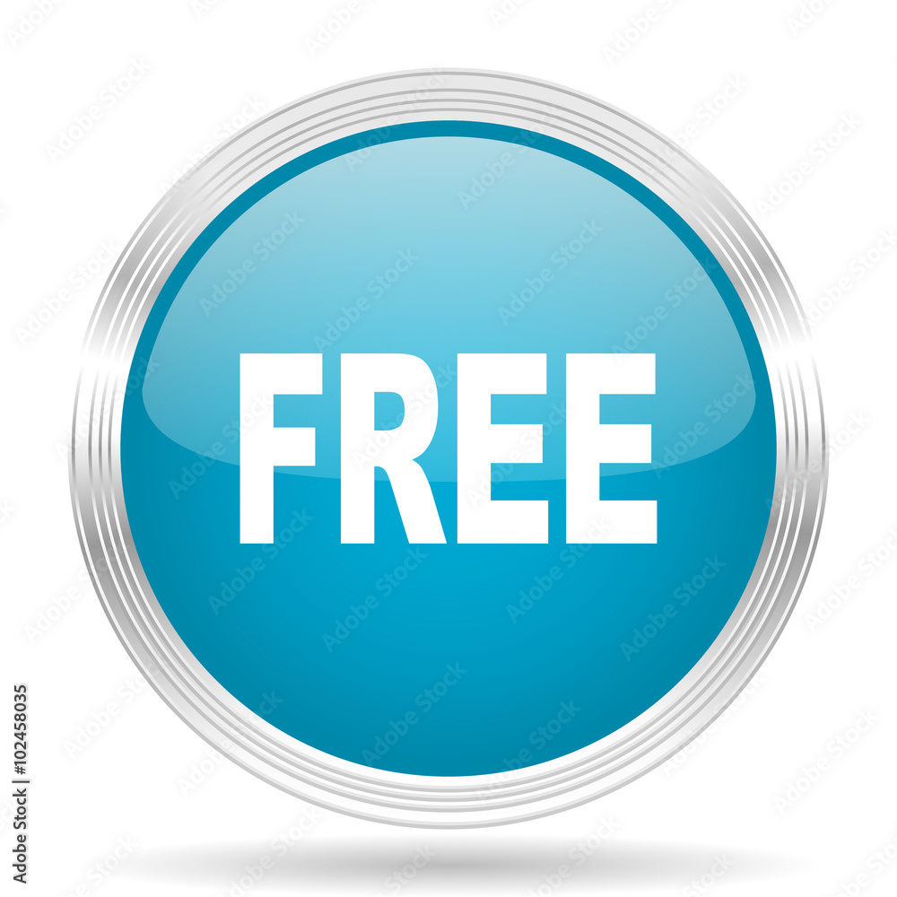 free blue glossy metallic circle modern web icon on white background free blue glossy metallic circle modern web icon on white background