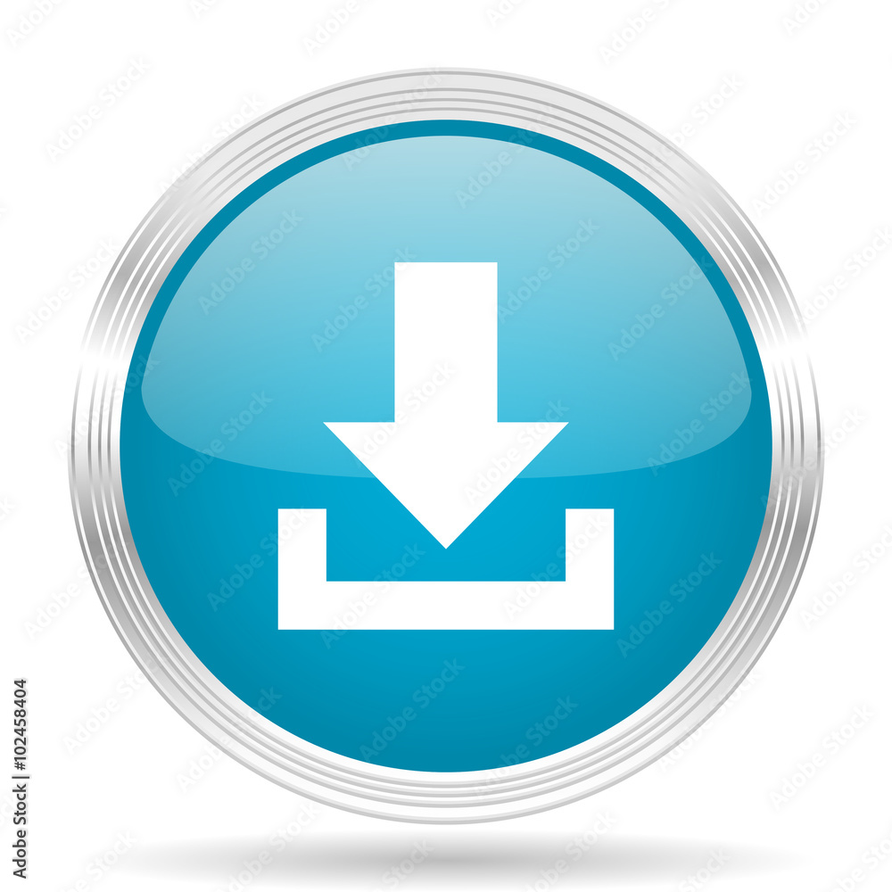 download blue glossy metallic circle modern web icon on white background download blue glossy metallic circle modern web icon on white background