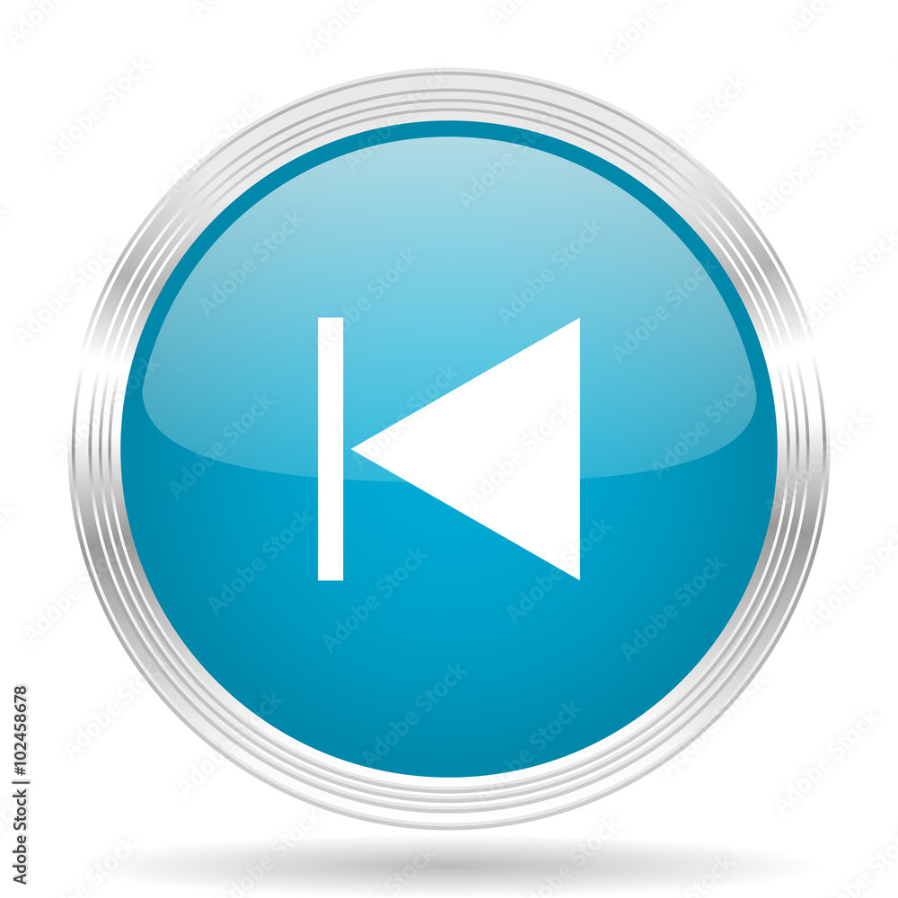 prev blue glossy metallic circle modern web icon on white background prev blue glossy metallic circle modern web icon on white background