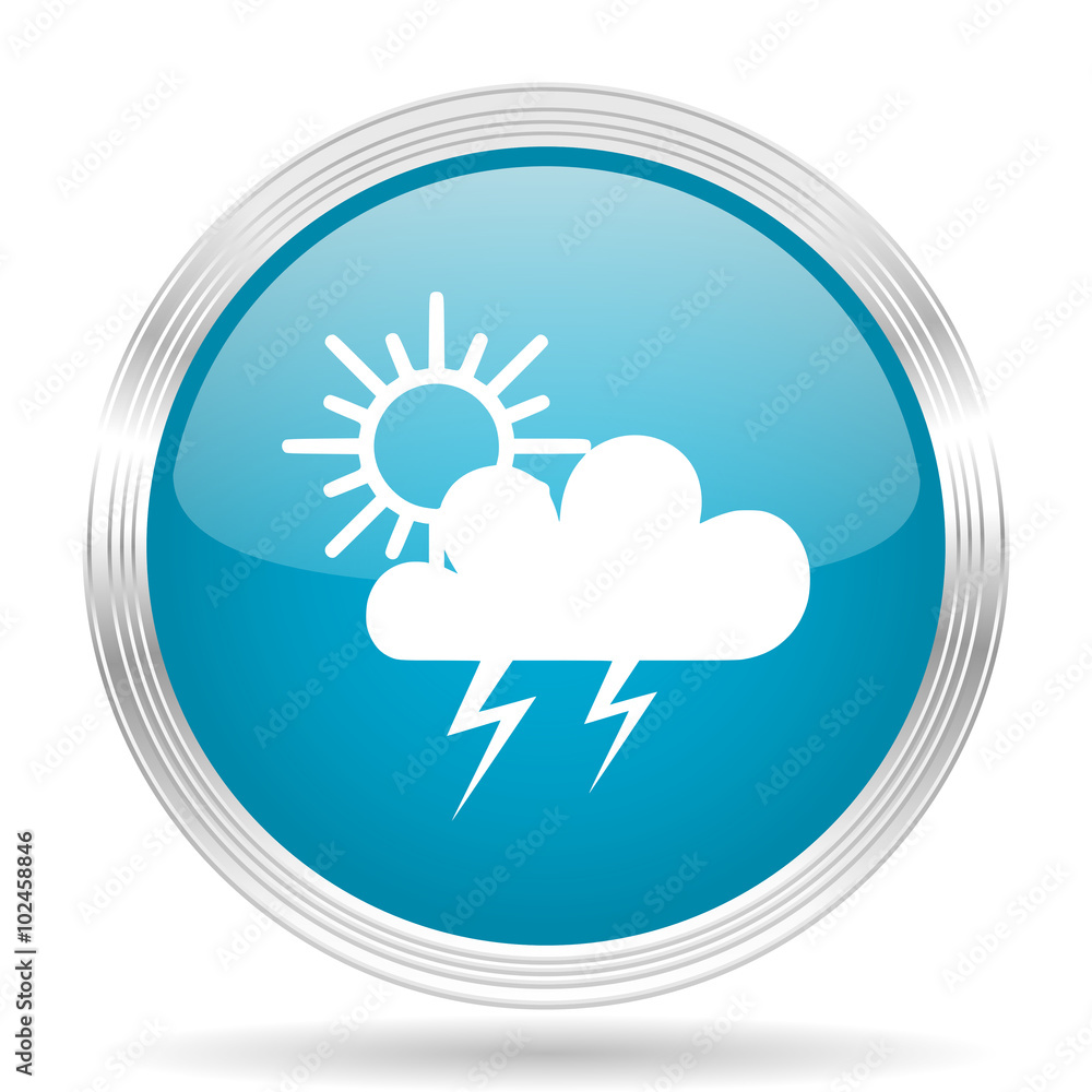 storm blue glossy metallic circle modern web icon on white background storm blue glossy metallic circle modern web icon on white background