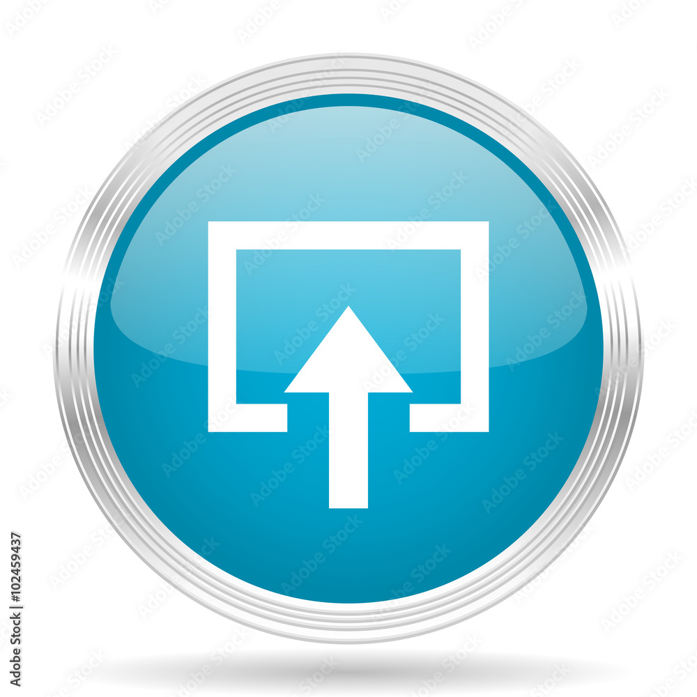 enter blue glossy metallic circle modern web icon on white background enter blue glossy metallic circle modern web icon on white background