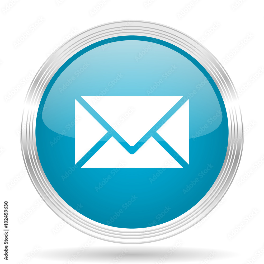 email blue glossy metallic circle modern web icon on white background email blue glossy metallic circle modern web icon on white background