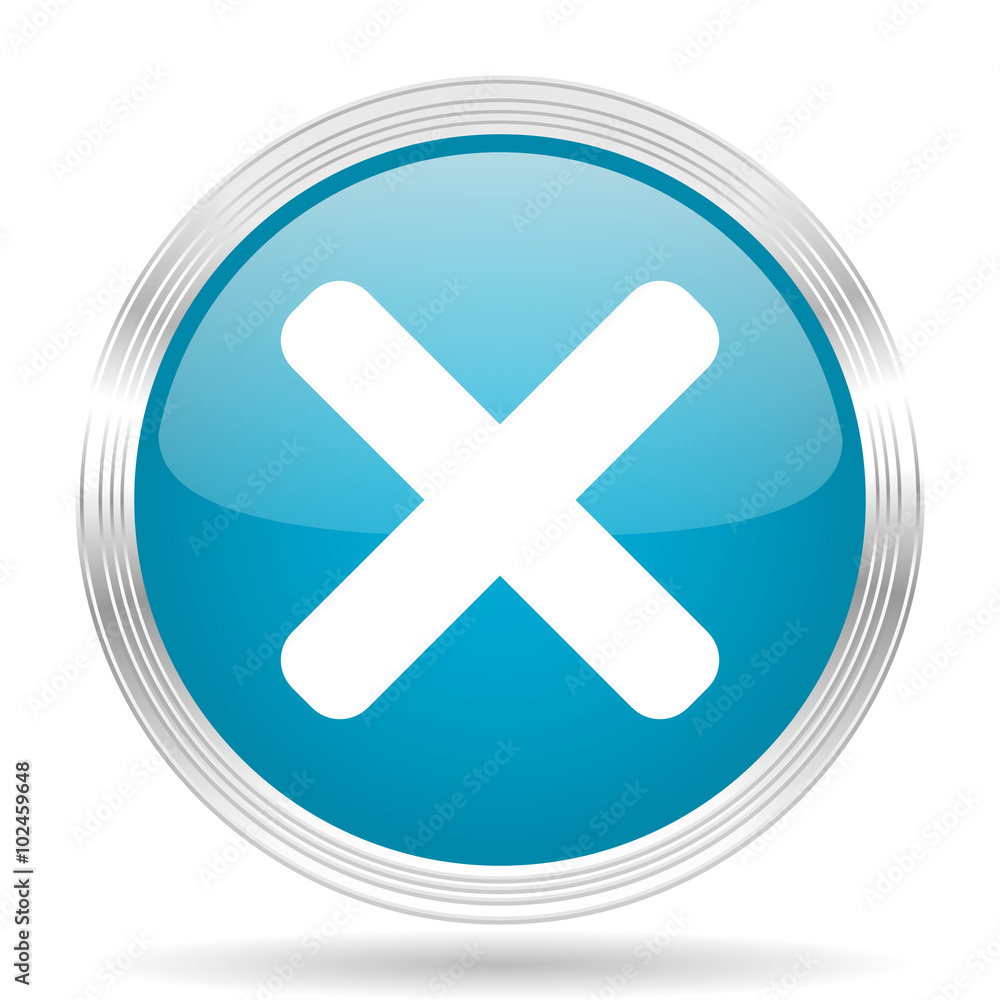 cancel blue glossy metallic circle modern web icon on white background cancel blue glossy metallic circle modern web icon on white background