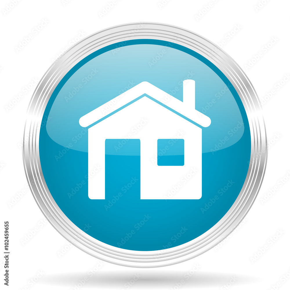 house blue glossy metallic circle modern web icon on white background Stock  Illustration | Adobe Stock