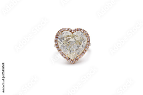 Gorgeous Heart Diamond Ring in Rose Gold