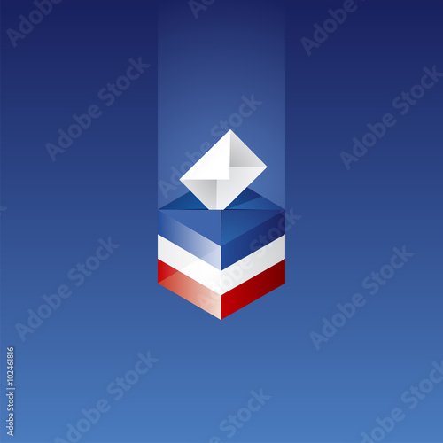 Elections in France blue background vector