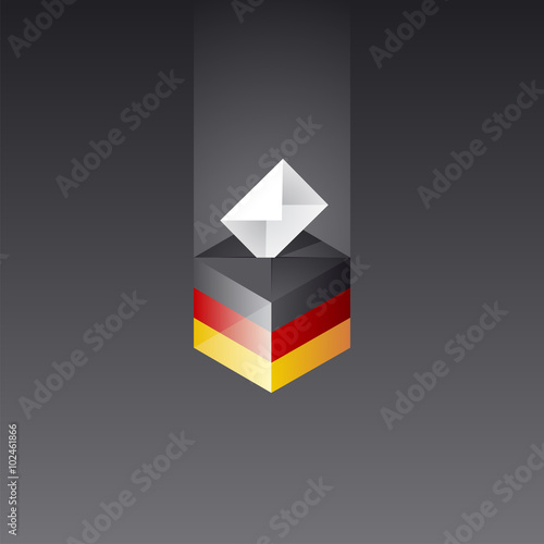 Elections in Germany black background vector