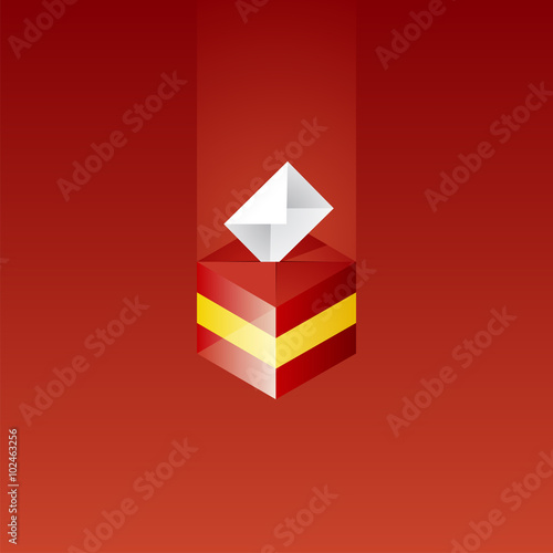 Elections in Spain red background vector