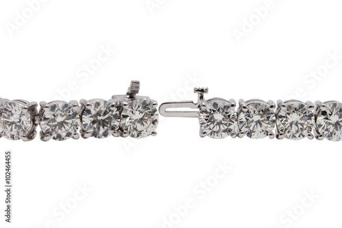 Gorgeous White Diamond Tennis Bracelet