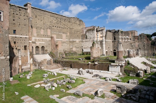 Ruins Forum Augustum in Rome, Italy photo