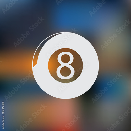 Eight billiard ball sport icon