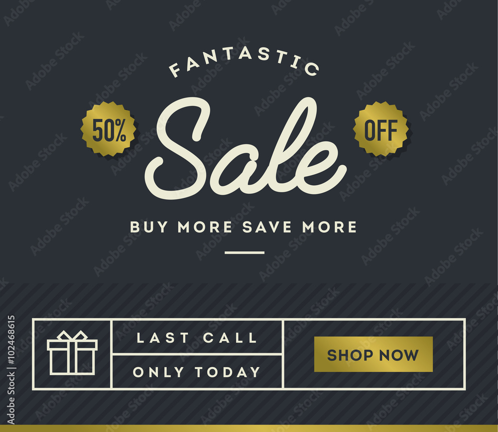 Sale, discount, online shopping banner, newsletter template