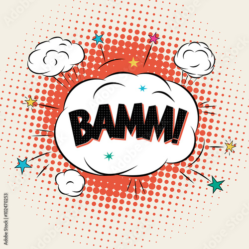Bamm Comic Book Bubble Text