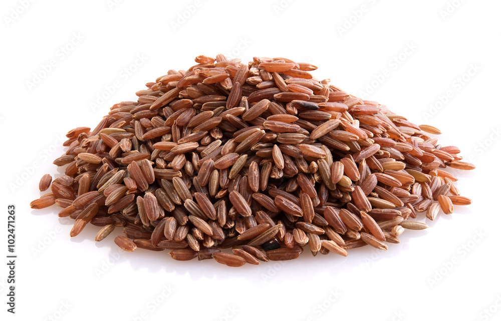 Brown rice isolated Brown rice isolated