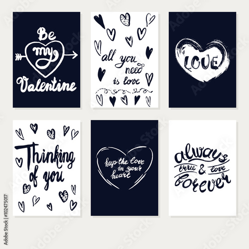 Valentines day background set