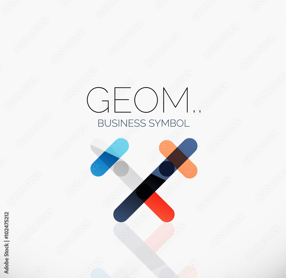 Logo, linear abstract geometric icon Logo, linear abstract geometric icon