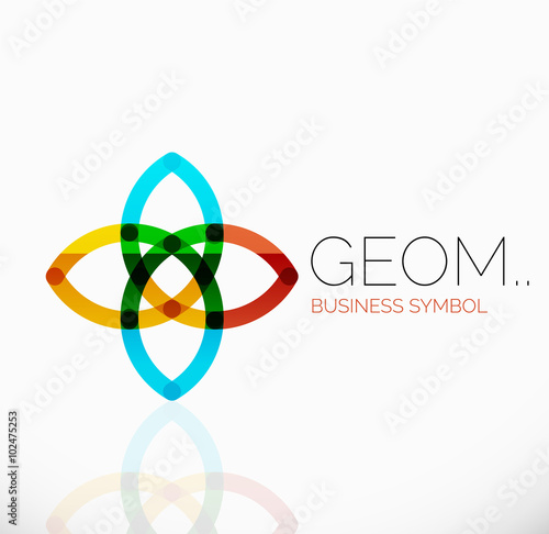 Logo, linear abstract geometric icon