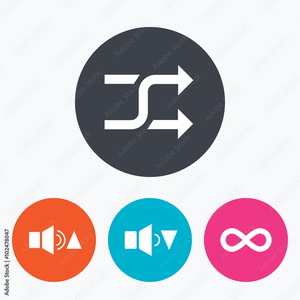 Player control icons. Sound louder and quieter. Player control icons. Sound louder and quieter.
