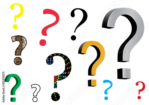 question mark icons