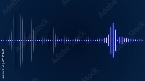 digital audio spectrum wave effect