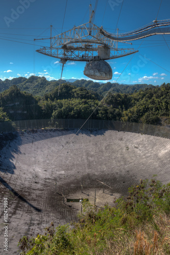 Arecibo Observatory radio telescope in  Puerto Rico. photo