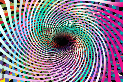 A colorful  abstract spiral perspective background image