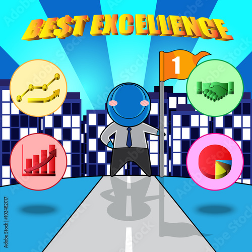 Best Excellence Business Concept. Vector illustration