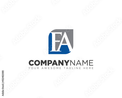 Free Download Initial Logo FA  - GFXLoad