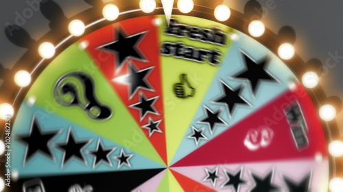 Win, Lose and Fresh Start Spinning Wheel Slots 4K