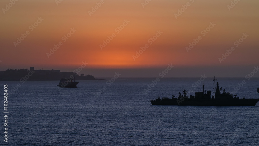 Warship and Cargo Ships at Sunset, Chile
Timelapse. 4K Warship and Cargo Ships at Sunset, Chile
Timelapse. 4K