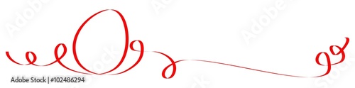 Geschwungenes Schleifenband Osterei - Ostern - Motiv - Freiraum Text - Happy Easter - Frohe Ostern