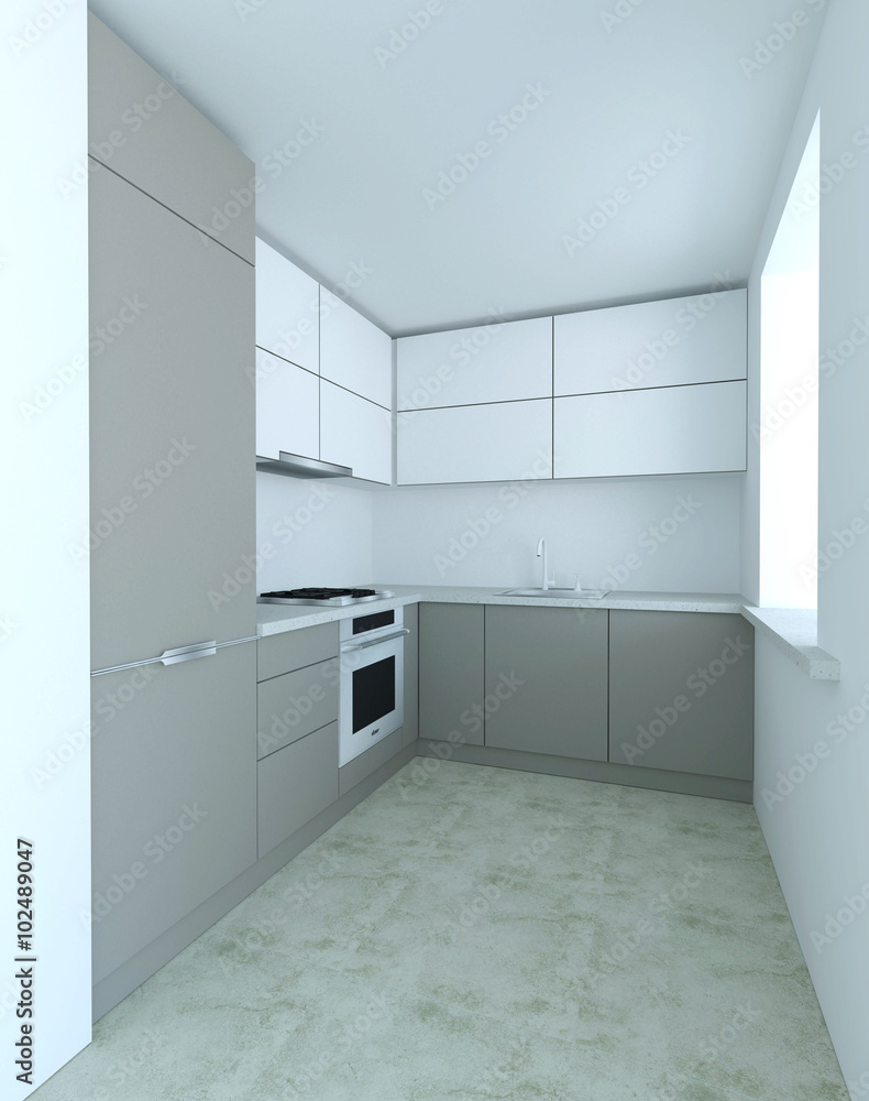 Modern Style Kitchen Cabinet Design Visualization 