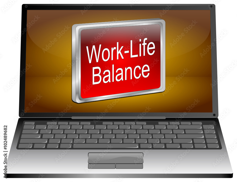 Laptop computer with Work Life Balance button Laptop computer with Work Life Balance button