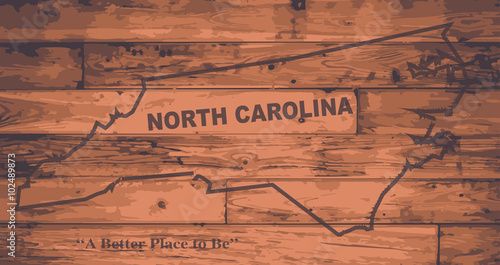 North Carolina Map Brand