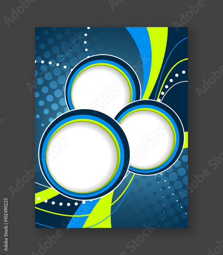 Business flyer template or corporate banner, abstract brochure or cover design with stripe for your text.