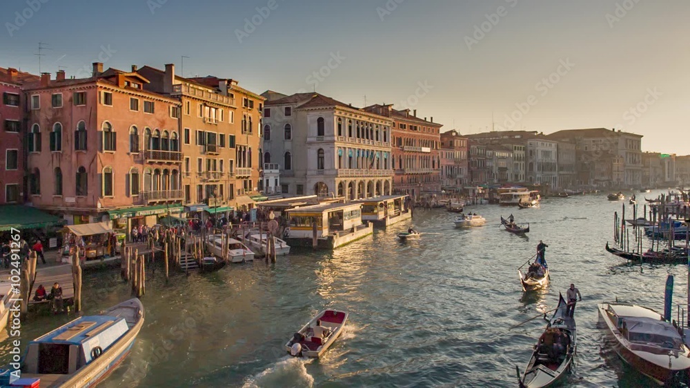 View of Grand Canal from Rialto Bridge in Venice Italy View of Grand Canal from Rialto Bridge in Venice Italy