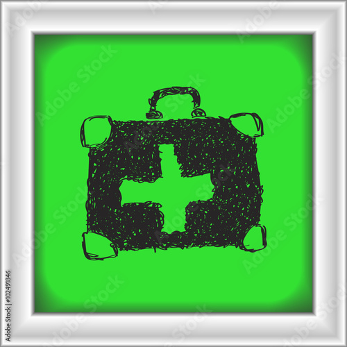 Simple doodle of a first aid kit