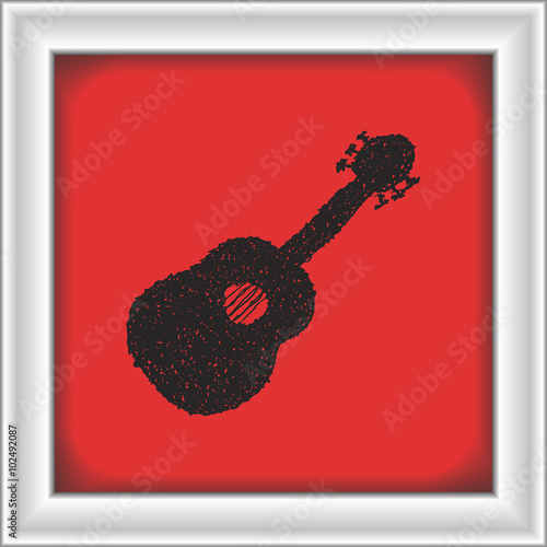 Simple doodle of a guitar