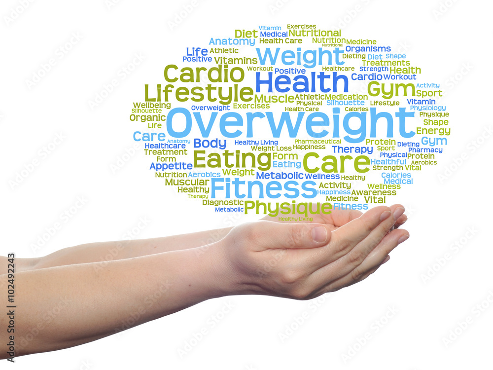 Conceptual health word cloud isolated Conceptual health word cloud isolated