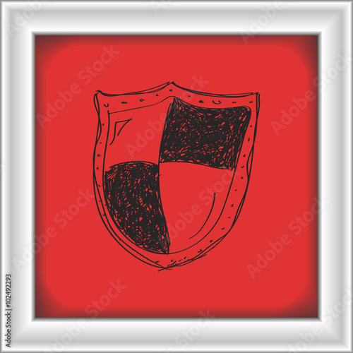 Simple doodle of a shield
