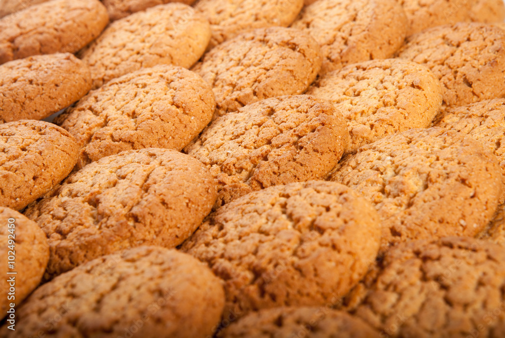 Texture (background) of the cookie in the studio Texture (background) of the cookie in the studio