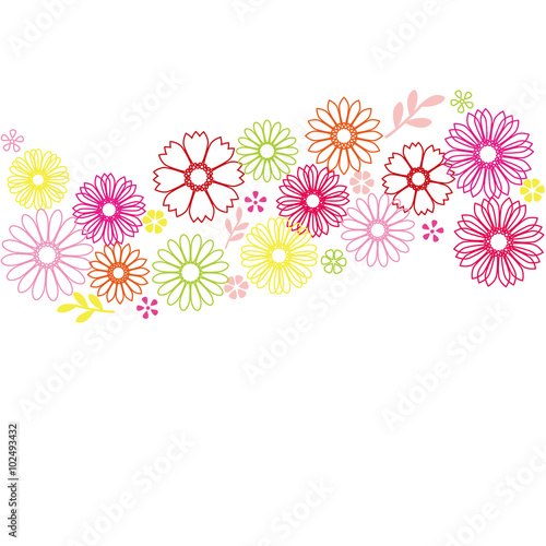 Fototapeta Naklejka Na Ścianę i Meble -  Flower background, gerbera and daisy 