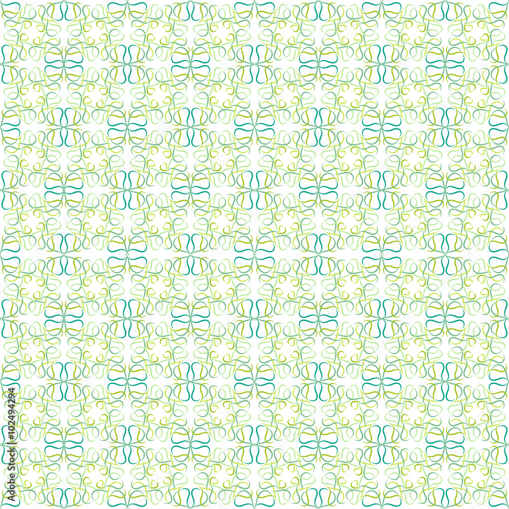 Pattern of green leaves or hearts on white background Pattern of green leaves or hearts on white background
