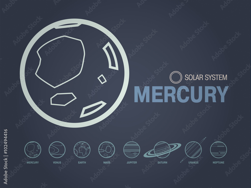 Naklejka premium Planet Mercury