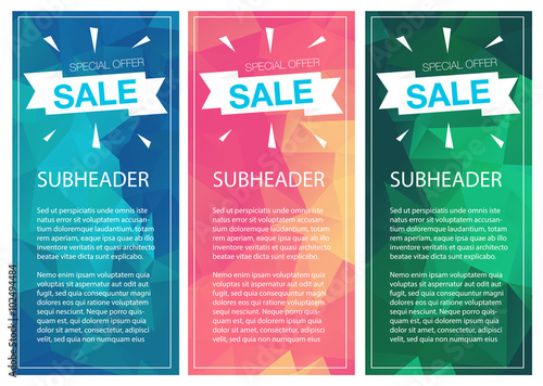 Super Sale Special Offer vertical banners