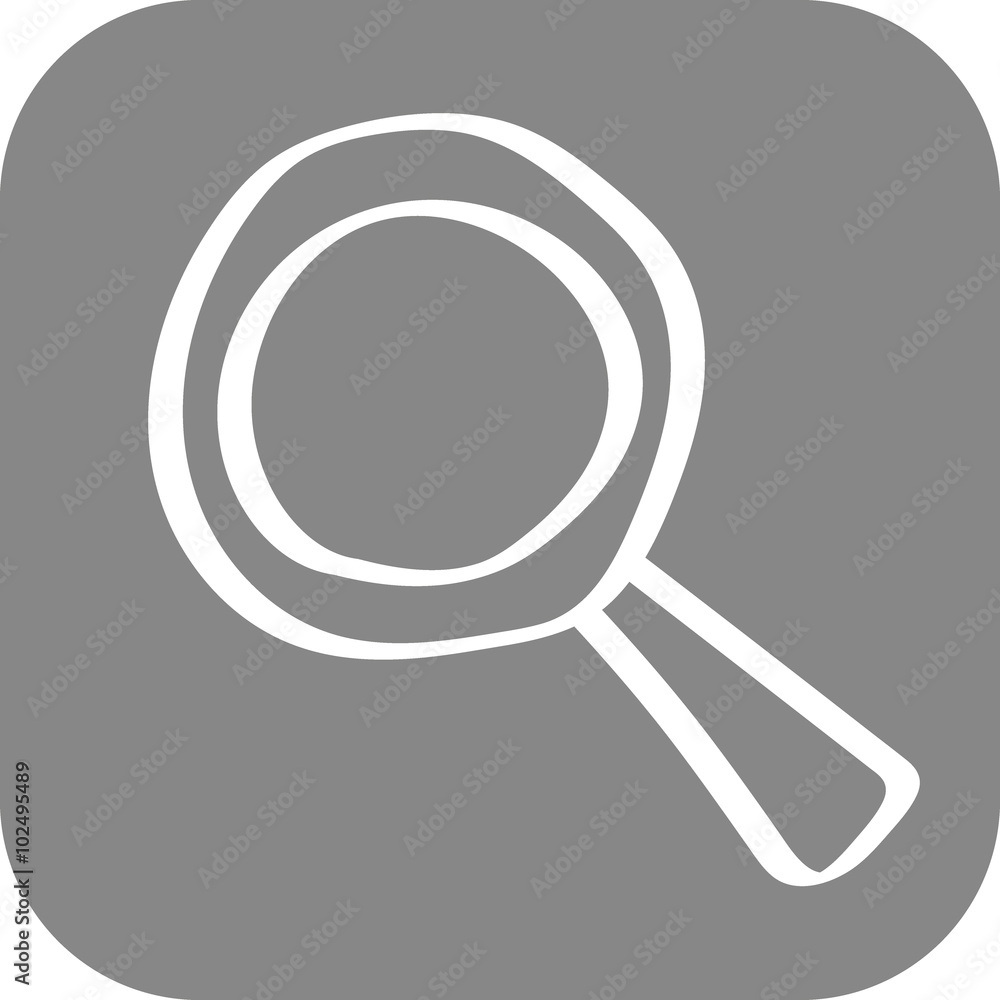 Handgezeichnetes Suchen-Icon mit grauem Hintergrund Handgezeichnetes Suchen-Icon mit grauem Hintergrund